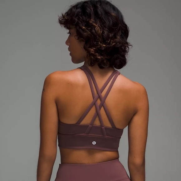 Lululemon Women’s Energy Bra High Neck Long Line Tough Size 6 Dark Oxide - Picture 2 of 12